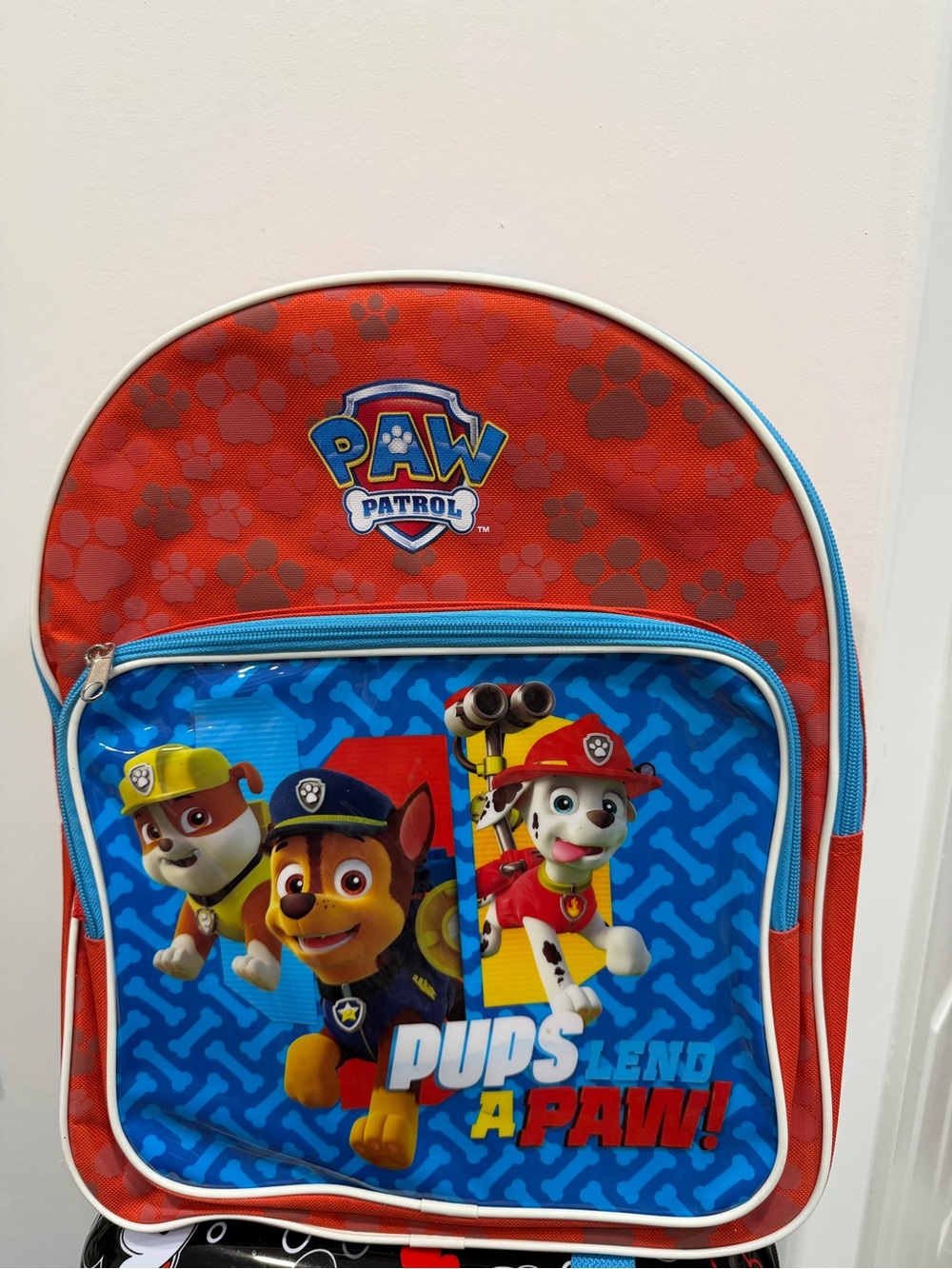 Paw Patrol Kids Backpack - Red, Blue & Yellow Character Print